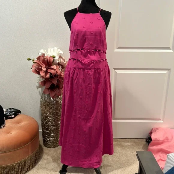 ❌SOLD Farm Rio Linen Blend Midi dress - Picture 6 of 14